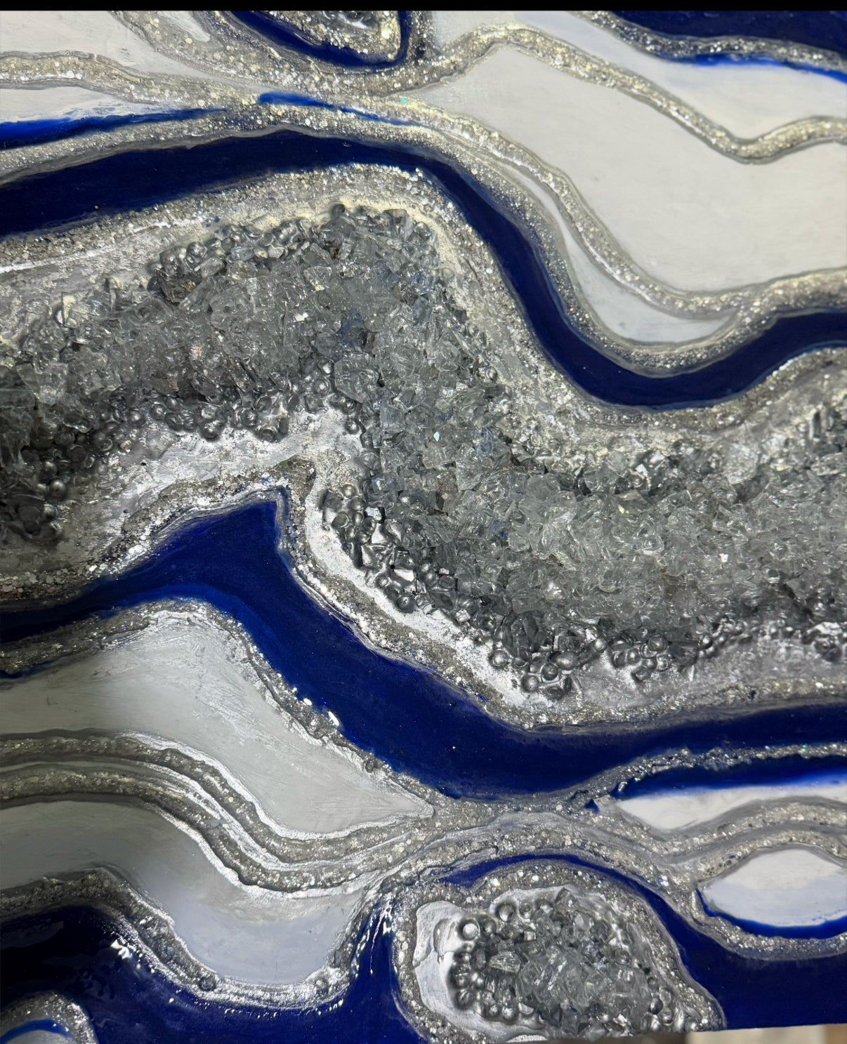 Geode inspired hand painted, one of a kind  epoxy resin painting /wall art